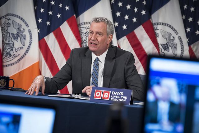 Mayor Bill de Blasio at a news conference on October 26th.